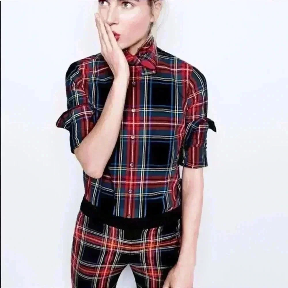 New J. Crew Plaid Slim Shirt Sz 2
